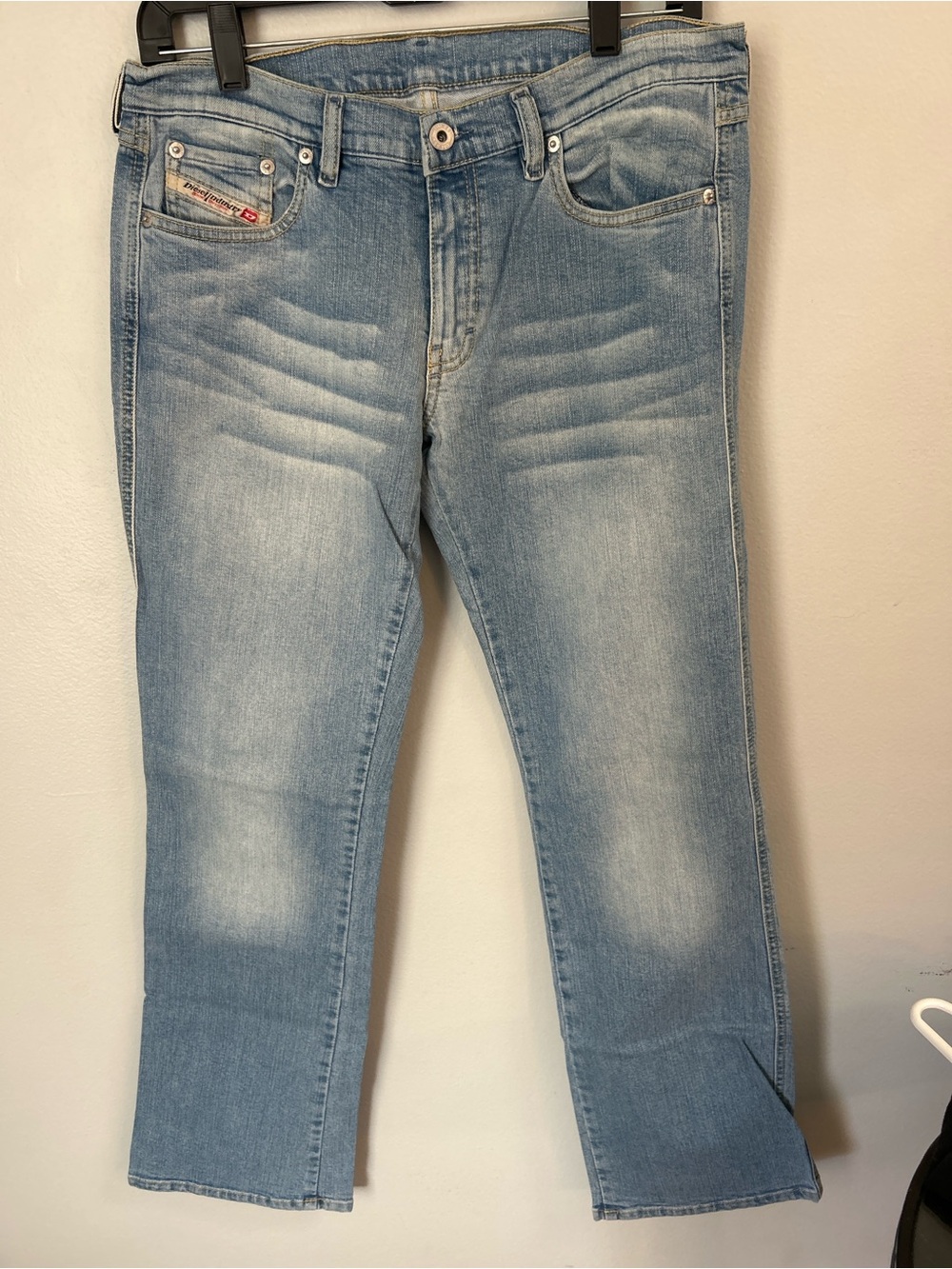 Diesel Men's Light Blue Slim Straight Jeans